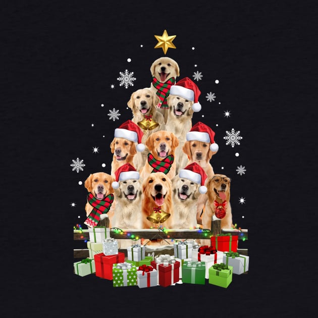 Golden Retriever Christmas Tree by Che Tam CHIPS